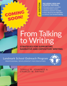 "From Talking to Writing" book cover.