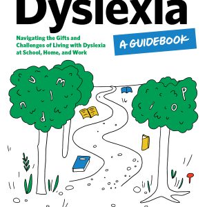 Cover of the Dyslexia Guidebook including drawn images of trees and a pathway