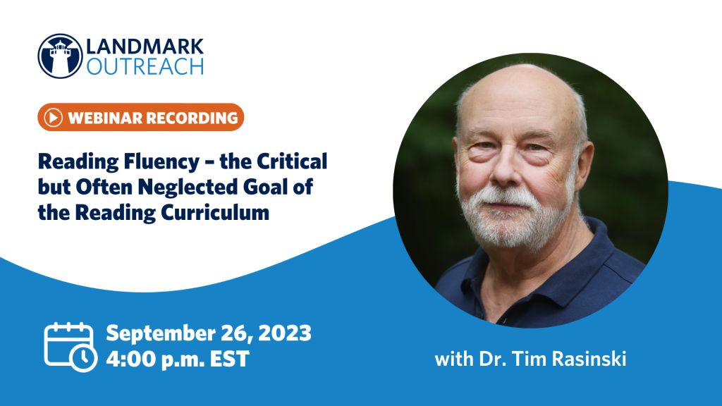 Tim Rasinski Critical Reading Fluency webinar cover image.