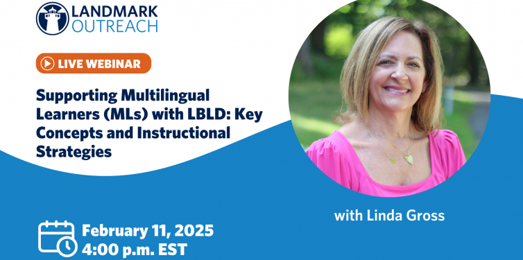 Supporting Multilingual Learners with Learning Disabilities Webinar graphic featuring presenter Linda Gross.