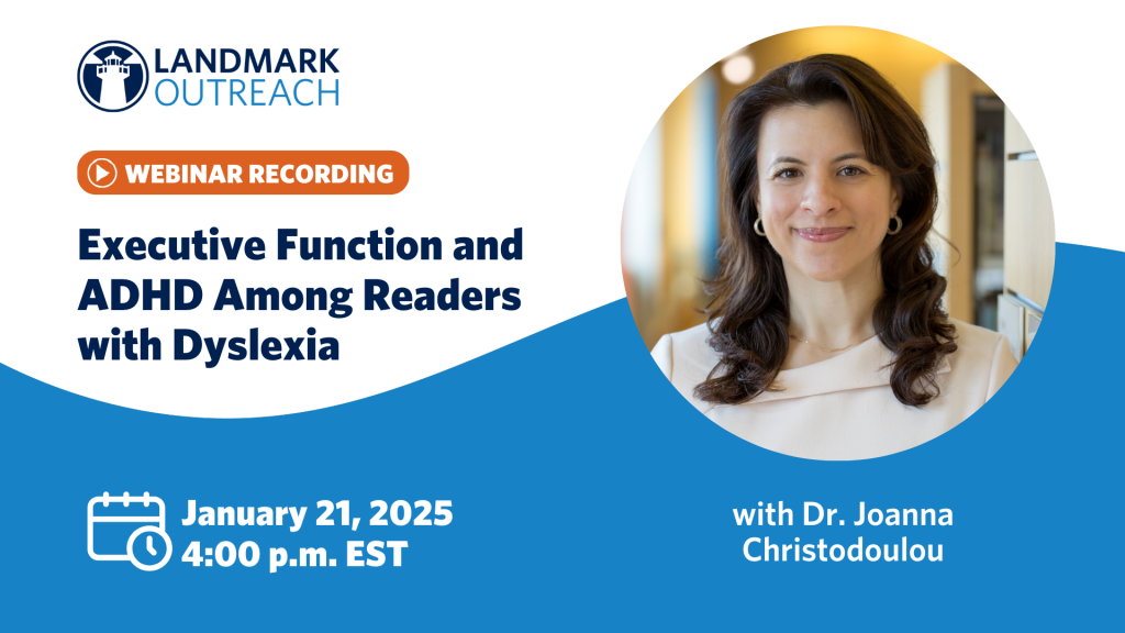 Webinar Recording Title Page- ADHD and EF Among Readers with Dyslexia.